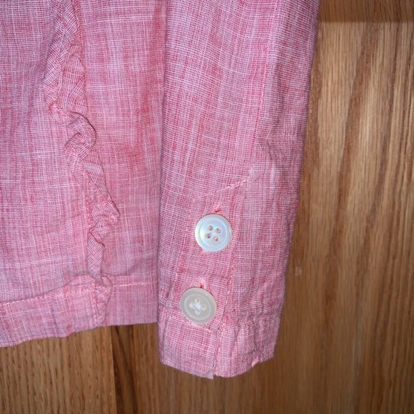 Madewell Red/Pink Crop Tank with Ruffles Size Small - Picture 3 of 4